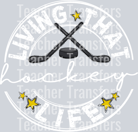 Living That HOCKEY BLANK Life WHITE