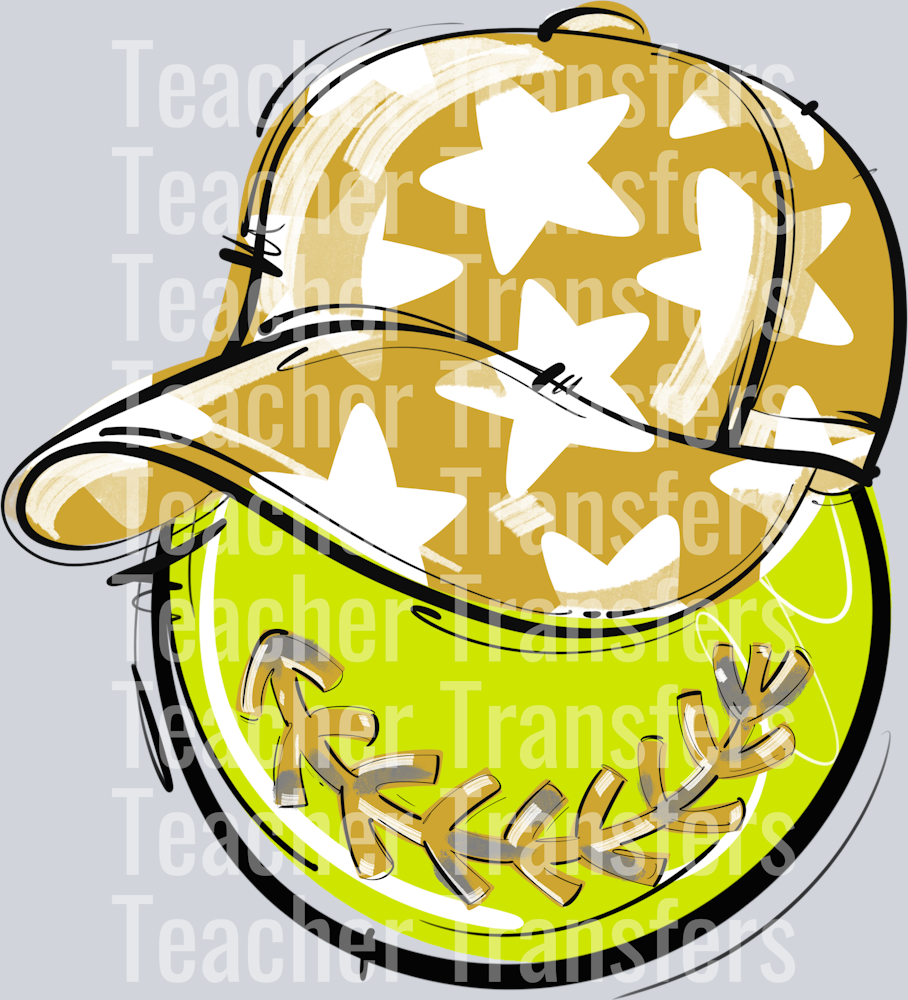 VEGAS PLAY BALL HAPPY FACE SOFTBALL