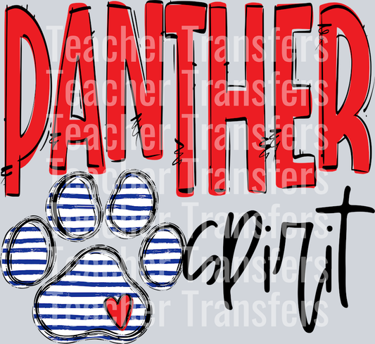 Team Go Spirit Panther Paw Red and Royal