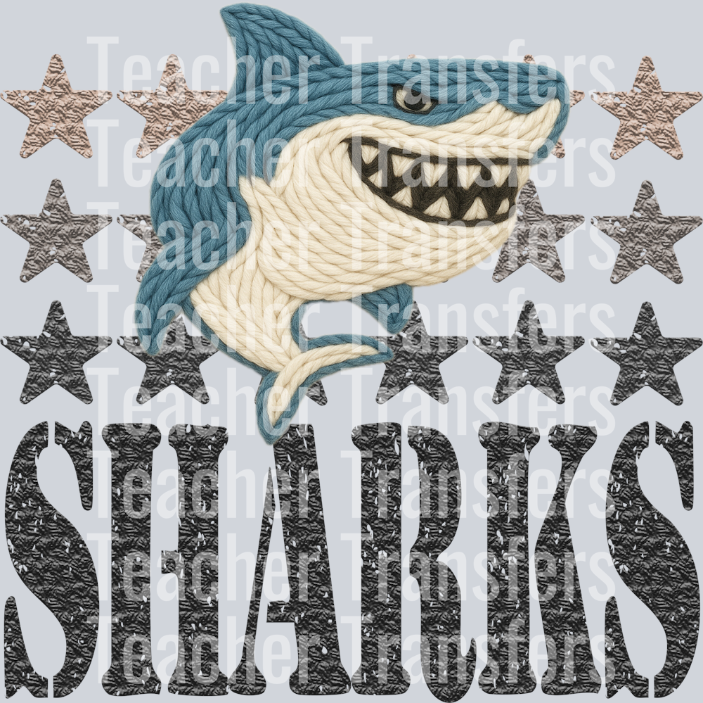 YARN MASCOTS SHARKS