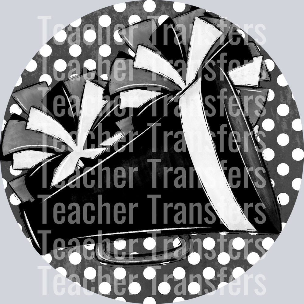 Cheer Pom and Megaphone BLACK