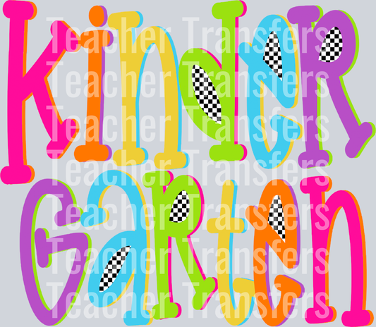 KINDERGARTEN BRIGHT CHECKERED