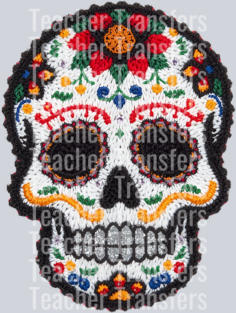 BLACK SKULL FAUX YARN