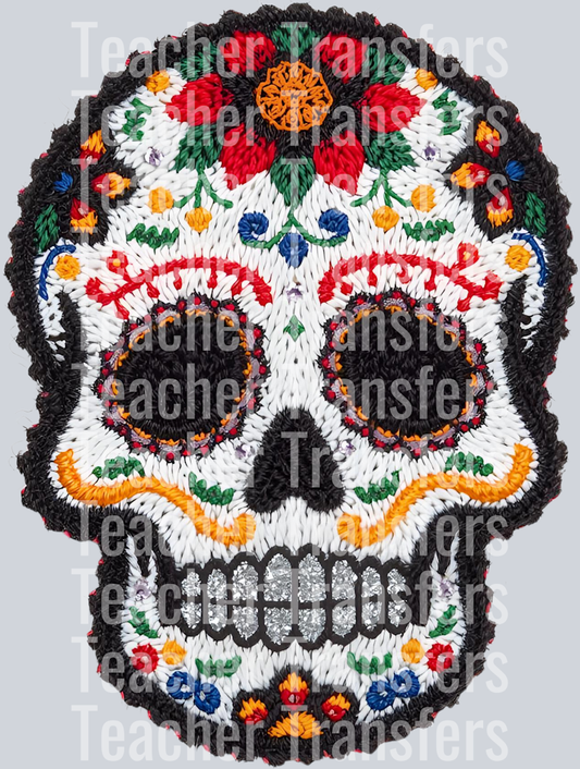 BLACK SKULL FAUX YARN