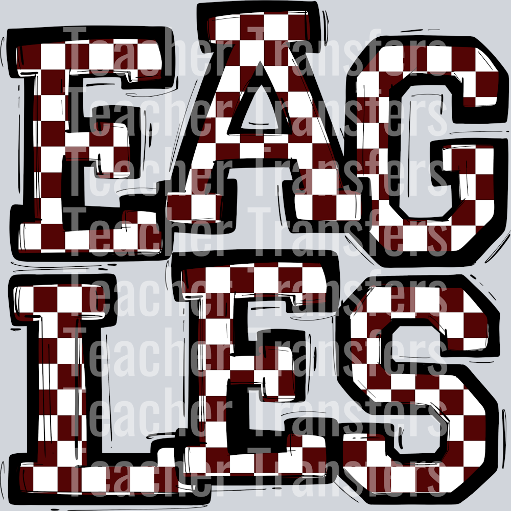 EAGLES MAROON CHECK