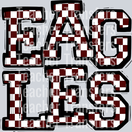 EAGLES MAROON CHECK