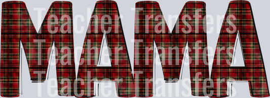 Christmas plaid mama