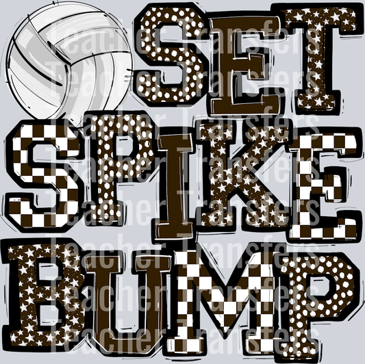 BROWN SET SPIKE BUMP