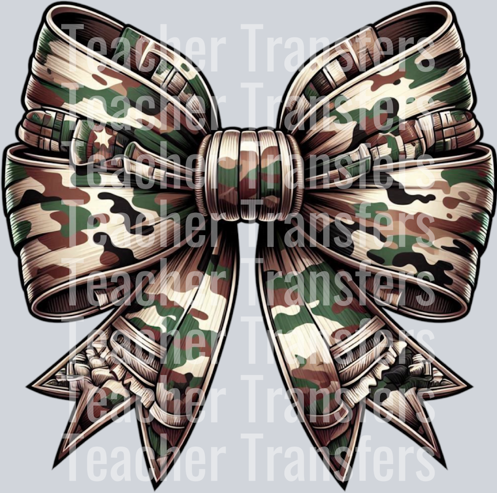 Camo Camouflage Coquette Bow Hunting PNG (7)