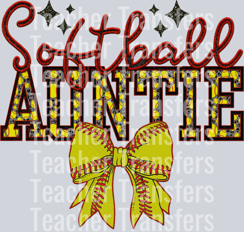 SOFTBALL BOW SOFTBALL auntie HWDS