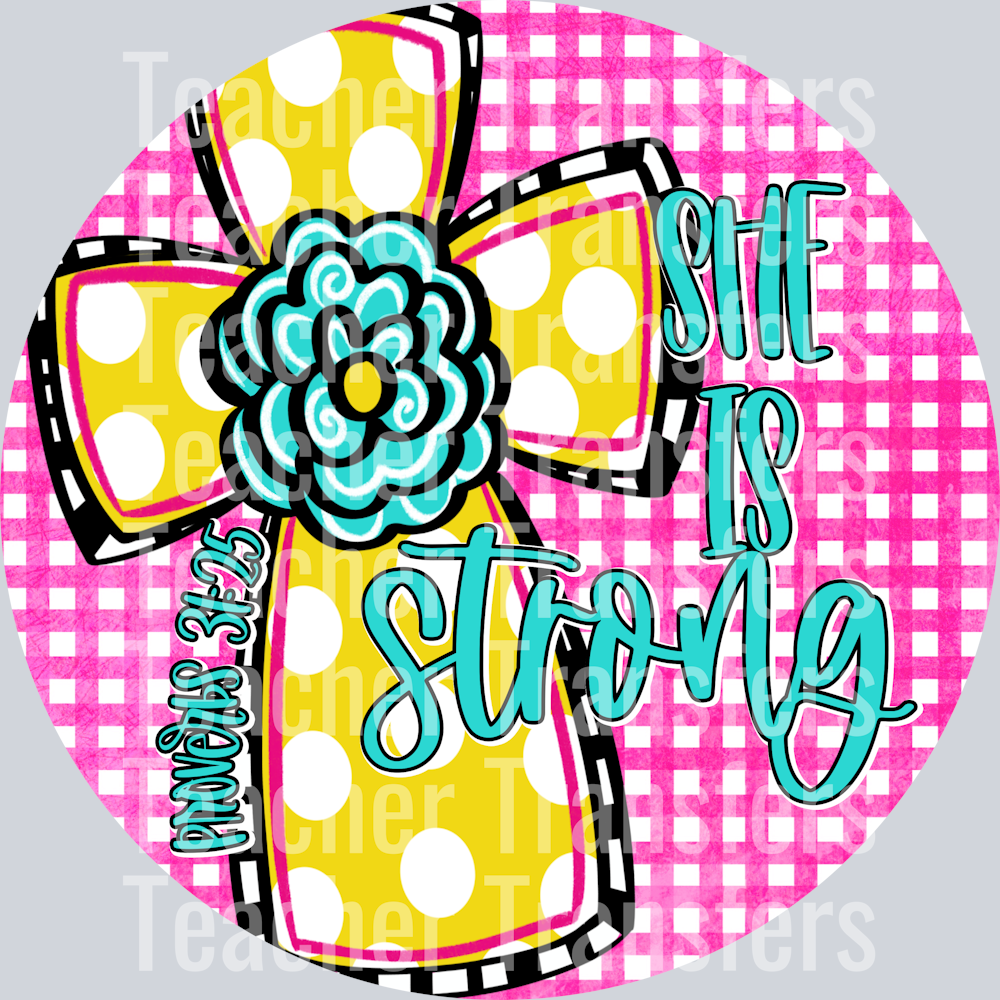 She is Strong Hat Patch CIRCLE