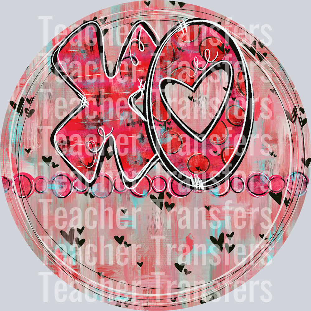 Grunge Valentine Door Hanger Ornament Black Hearts