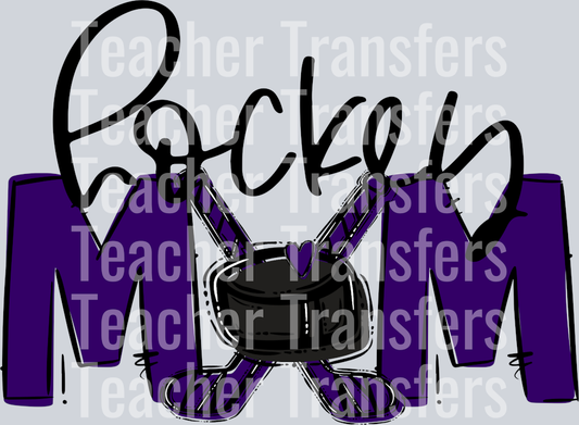 Hockey Mom Purple No Flower