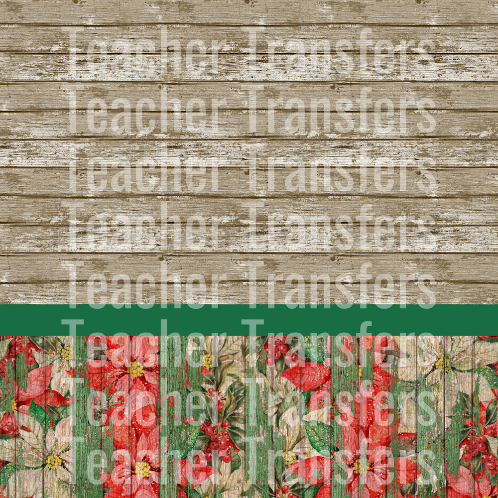 Ornament Background - Wood and Poinsettia Background V2