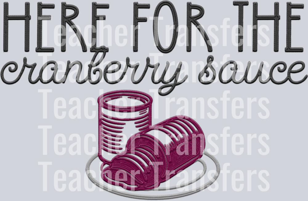 here for the cranberry sauce