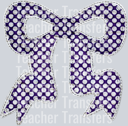 QUILTED BOW PURPLE