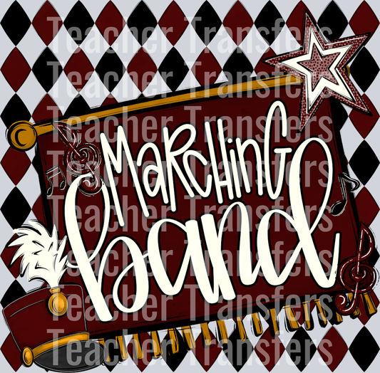 MARCHING BAND ARGYLE MAROON