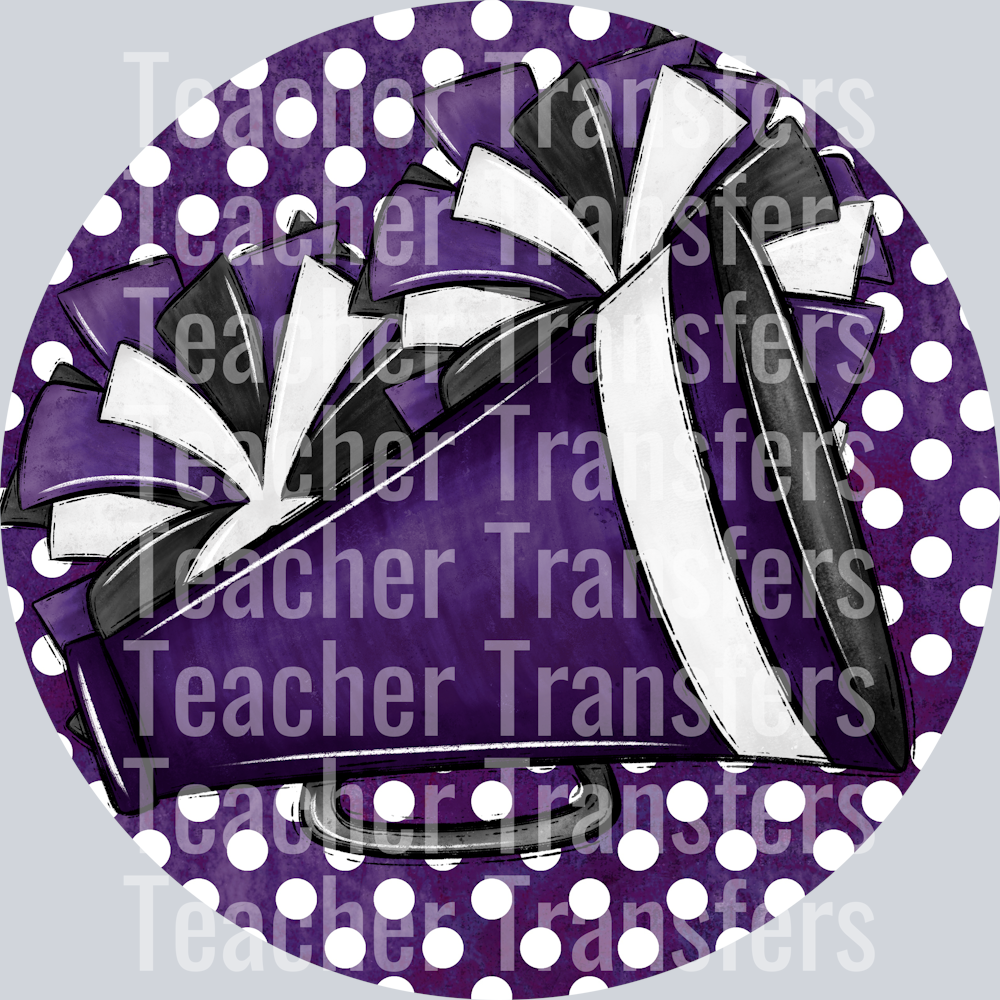 Cheer Pom and Megaphone PURPLE