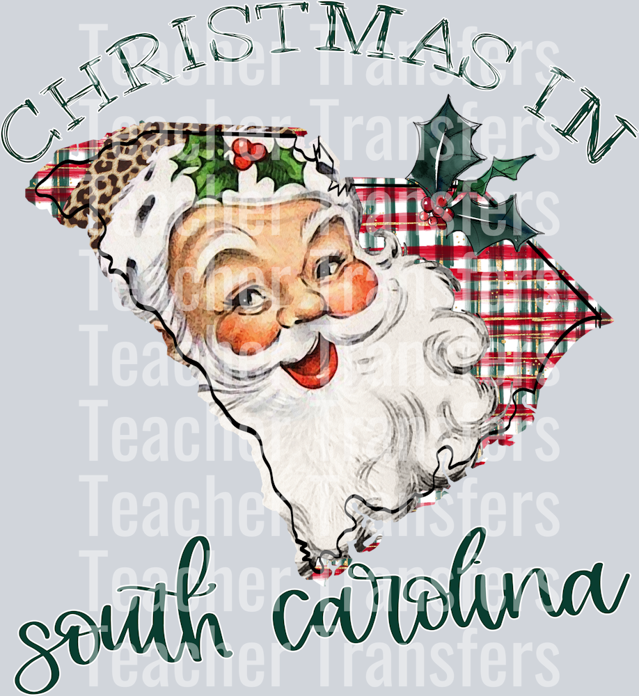 Christmas in State Santa State Set SOUTH CAROLINA