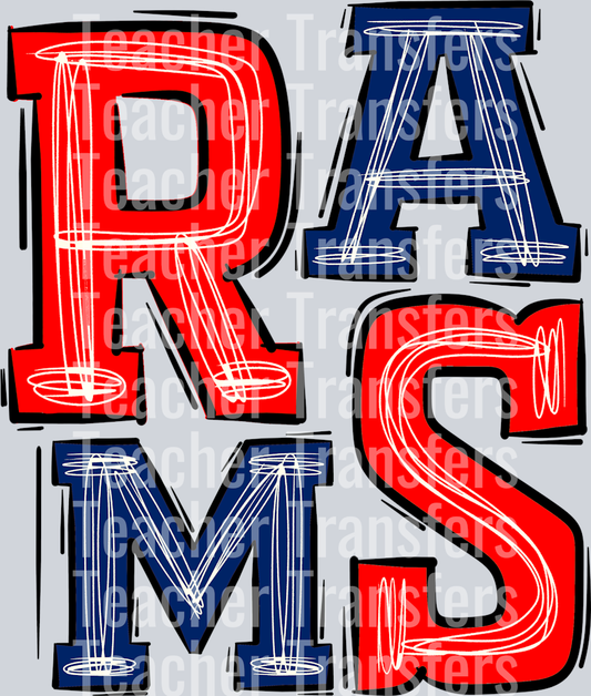 Rams Royal Blue and Red