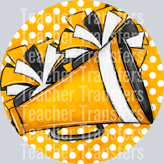 Cheer Pom and Megaphone YELLOW