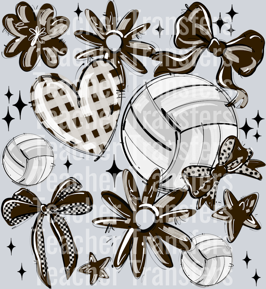 BROWN PLAY BALL VOLLEYBALL COLLAGE