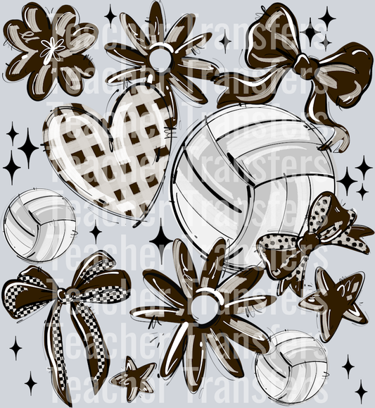BROWN PLAY BALL VOLLEYBALL COLLAGE