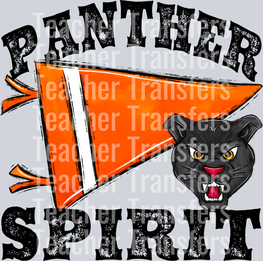 Pennant Mascots PANTHER Spirit Orange