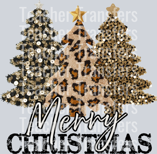 MERRY CHRISTMAS LEOPARD TREE