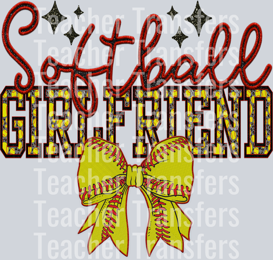 SOFTBALL BOW SOFTBALL GIRLFRIEND HWDS