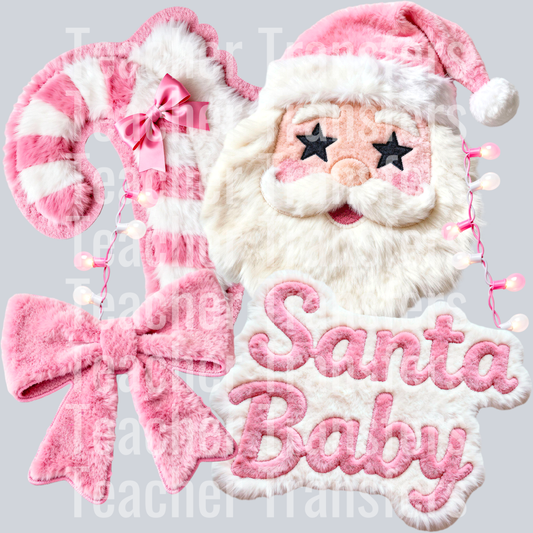 pink santa baby faux fur HWDS