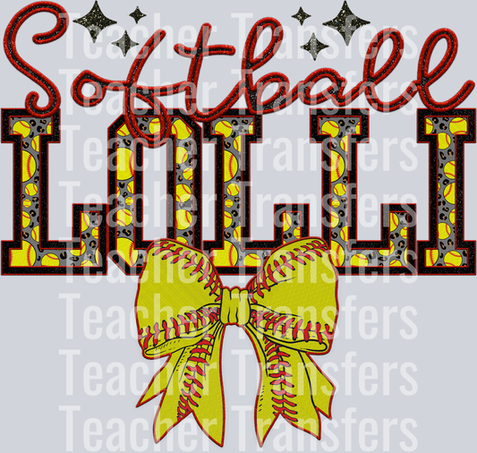 SOFTBALL BOW SOFTBALL LOLLI HWDS
