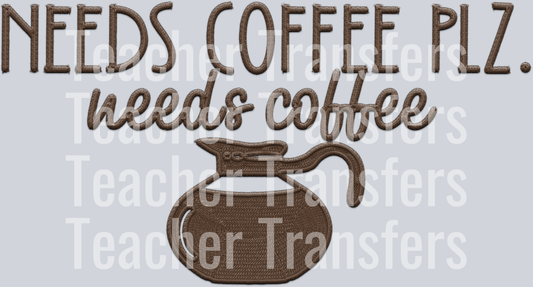 needs coffee plz faux emb