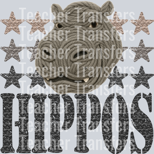 YARN MASCOTS HIPPOS