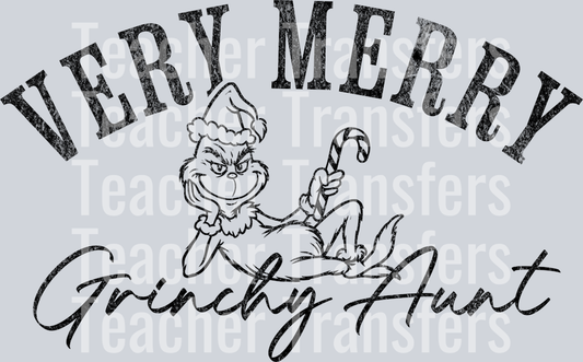 Very merry Grinchy Aunt black