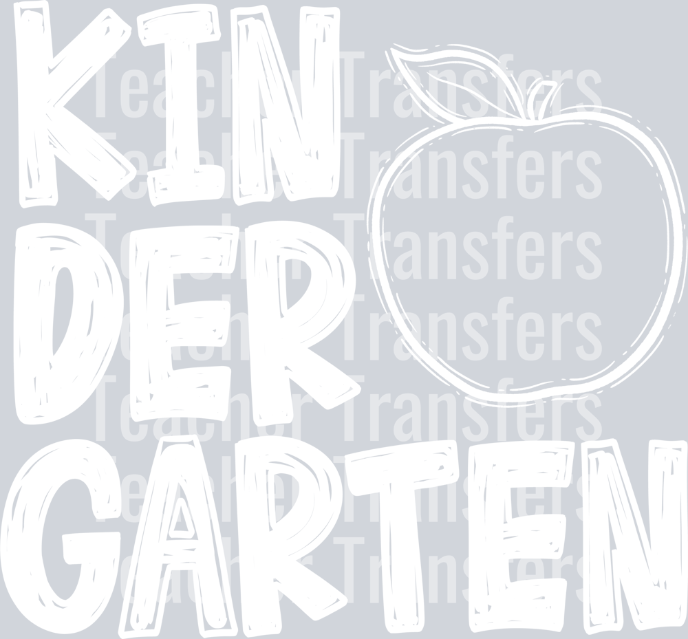 Back to School Apple Grade Level Kindergarten three line
