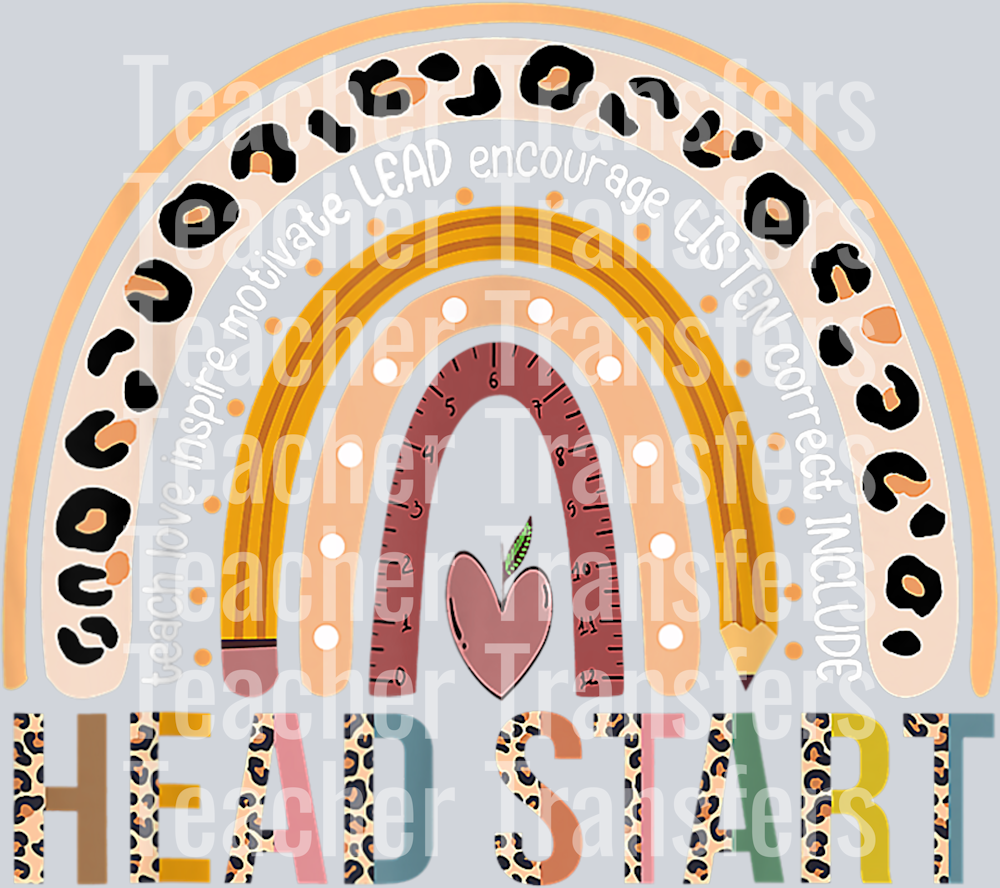 Headstart Teacher Rainbow Early Childhood 100 Days Of School T-Shirt