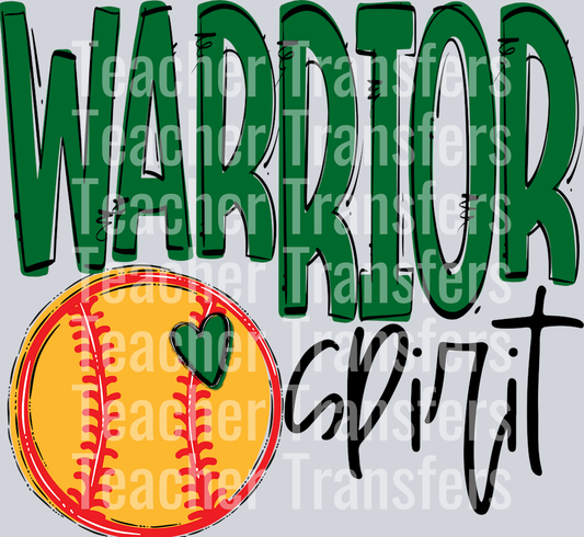 Team Go Spirit Warrior Softball Kelly Green