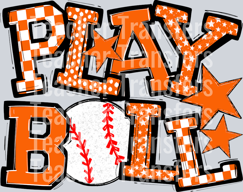 ORANGE PLAY BALL BASEBALL