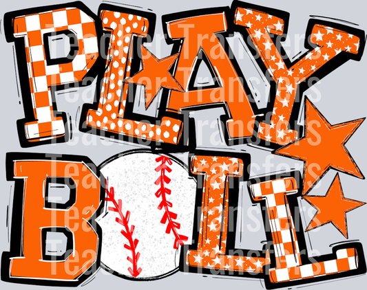 ORANGE PLAY BALL BASEBALL