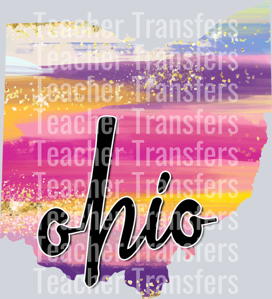 Painted States with Names OHIO
