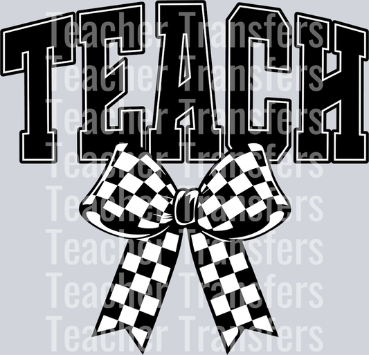 TEACH CHECKERED BOW
