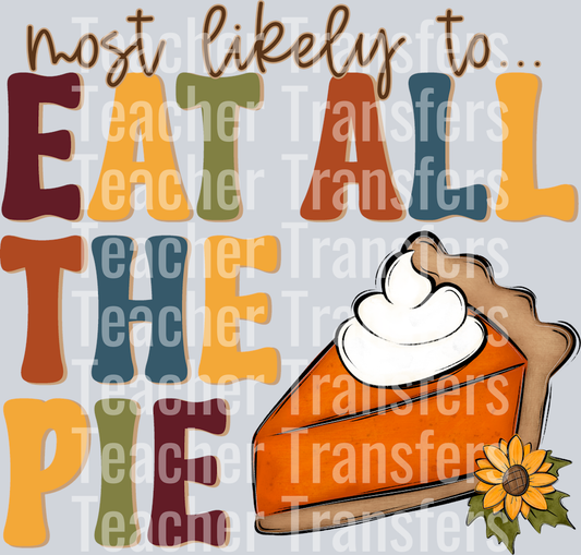 MOST LIKELY TO EAT ALL THE PIE ELEMENT