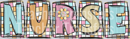 RETRO NURSE WORD ART