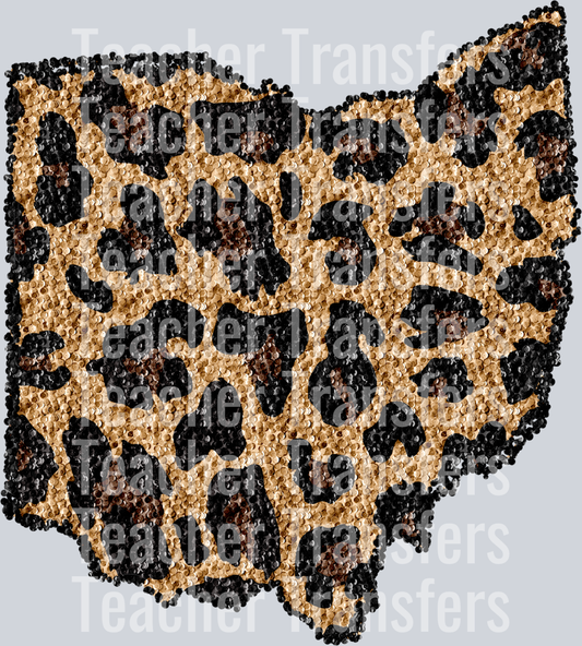 Sequin Leopard State OHIO