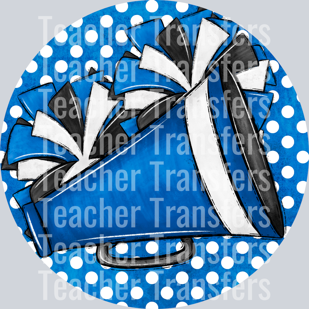 Cheer Pom and Megaphone BLUE