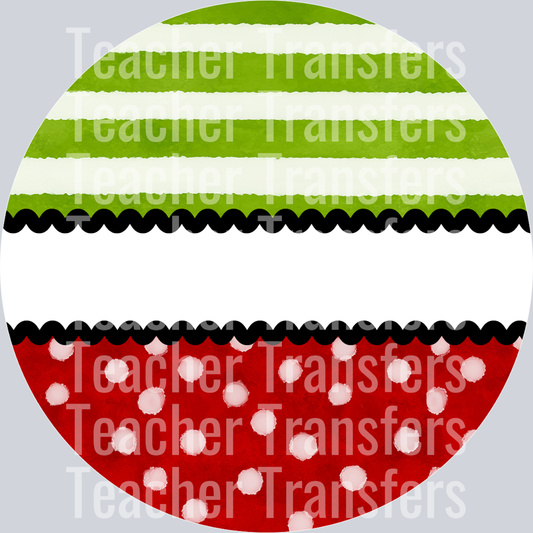 ROUND ORNAMENT STRIPE AND DOT