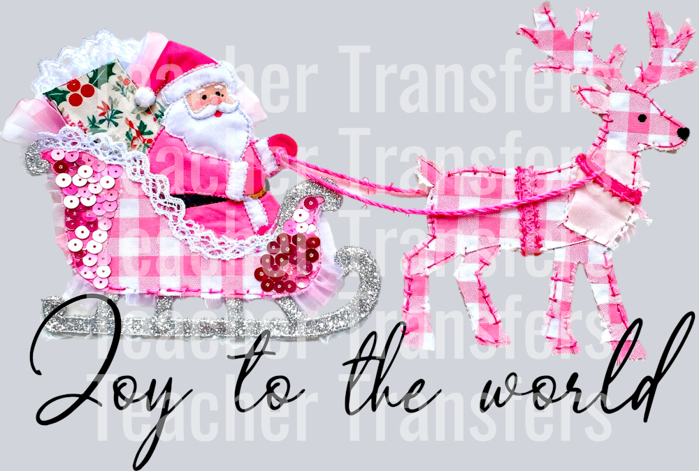 joy to the world faux emb sleigh hwds
