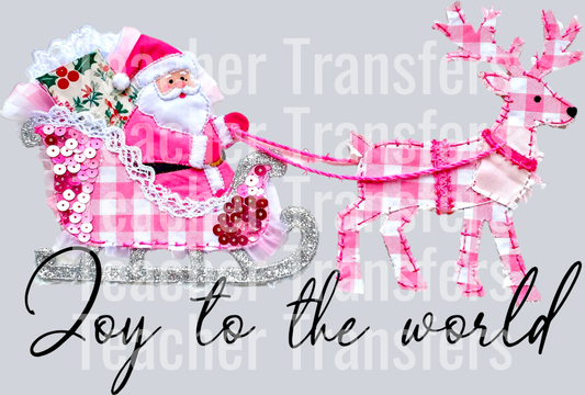 joy to the world faux emb sleigh hwds