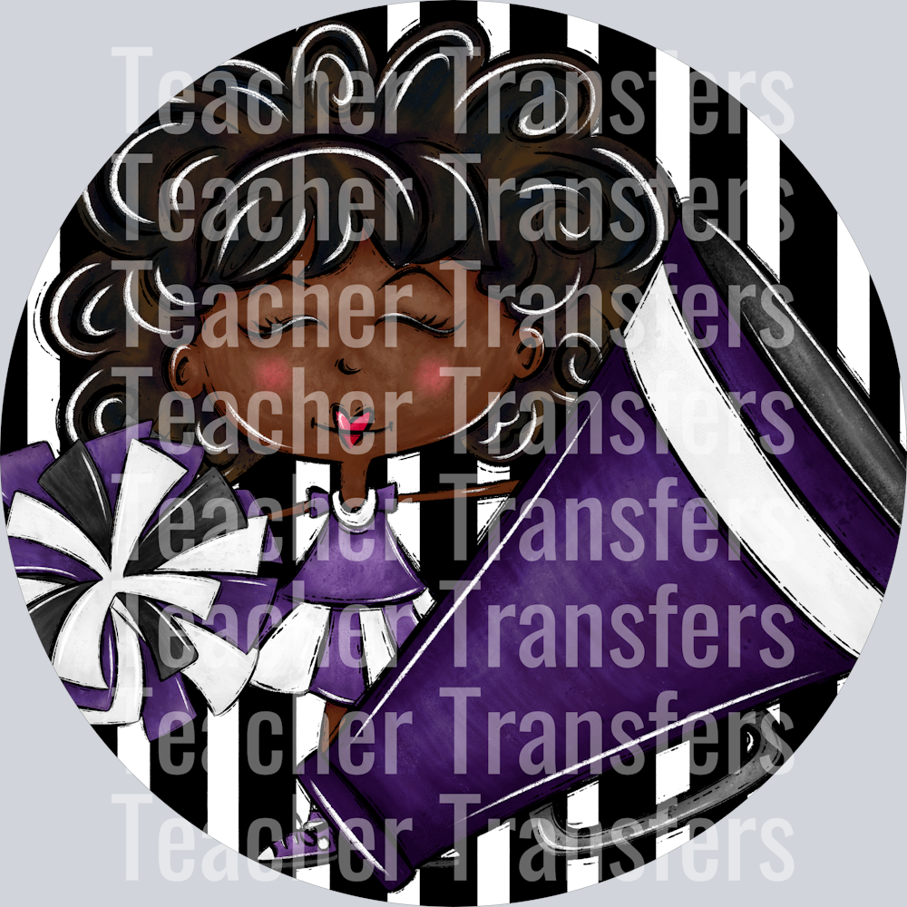 Cheer Bag Tags Purple Dark